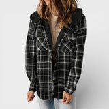 Claudia™ | Chaqueta de cuadros con capucha