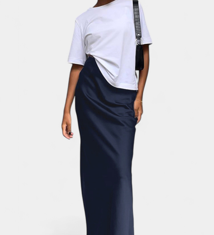 Fable Falda Maxi Utility de Diseño Liso y Estilo Pulido