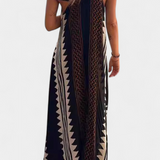 Vestido Maxi Bohemio Dakota con Patrón Geométrico
