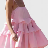 Vestido sin espalda Vianey de algodón y lino