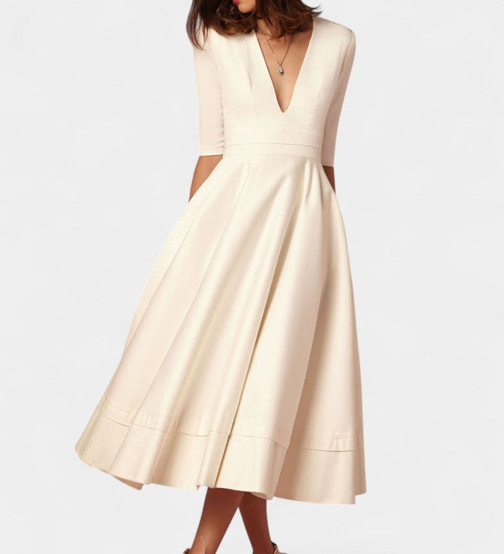 Vestido Midi A-Line Nylah Vintage Charm