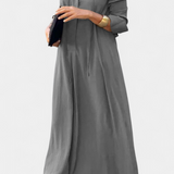 Vestido Verónica de Manga Larga con Escote en V