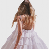 Vestido sin espalda Vianey de algodón y lino