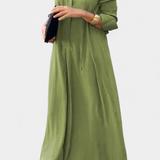 Vestido Verónica de Manga Larga con Escote en V