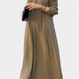 Vestido Verónica de Manga Larga con Escote en V