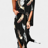 Vestido Carlena de Un Hombro con Estampado Romántico