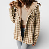 Claudia™ | Chaqueta de cuadros con capucha