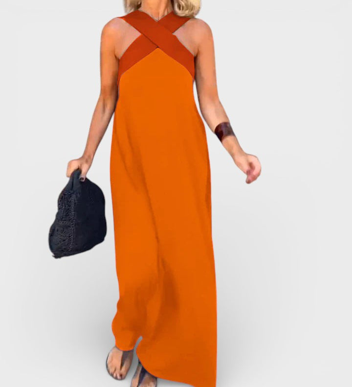 Cayetana™ | Vestido largo con escote cruzado