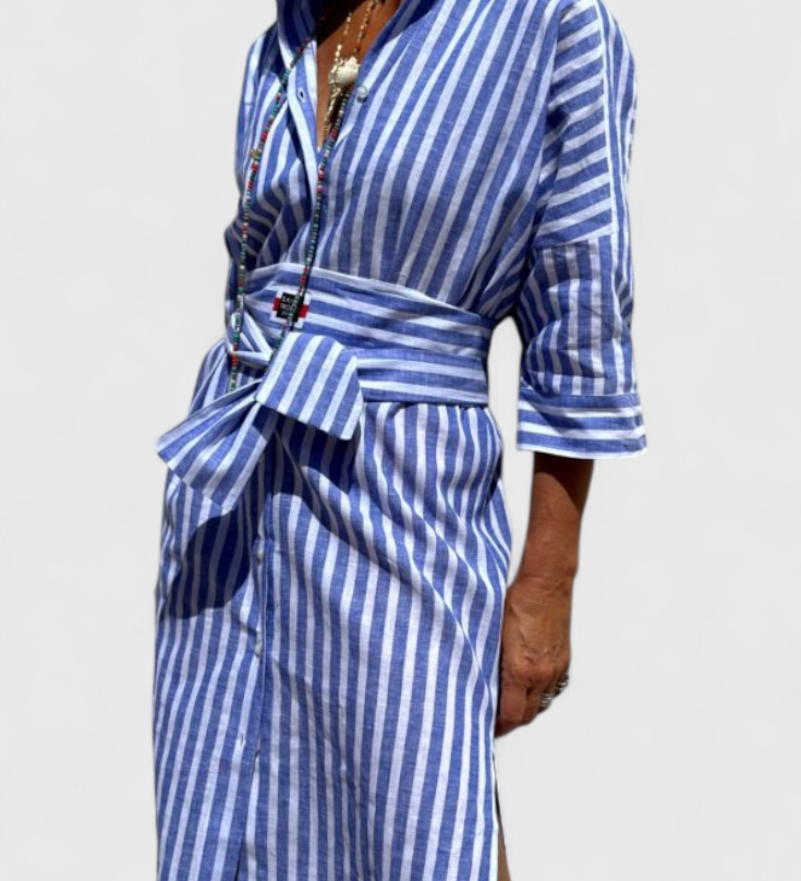 Vestido Camisero a Rayas Sherlyn Timeless
