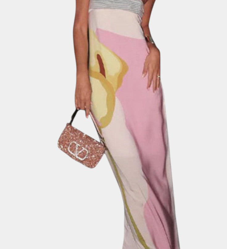 Vestido Laura Sin Tirantes con Estampado Floral
