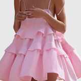 Vestido sin espalda Vianey de algodón y lino