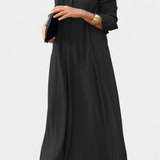 Vestido Verónica de Manga Larga con Escote en V