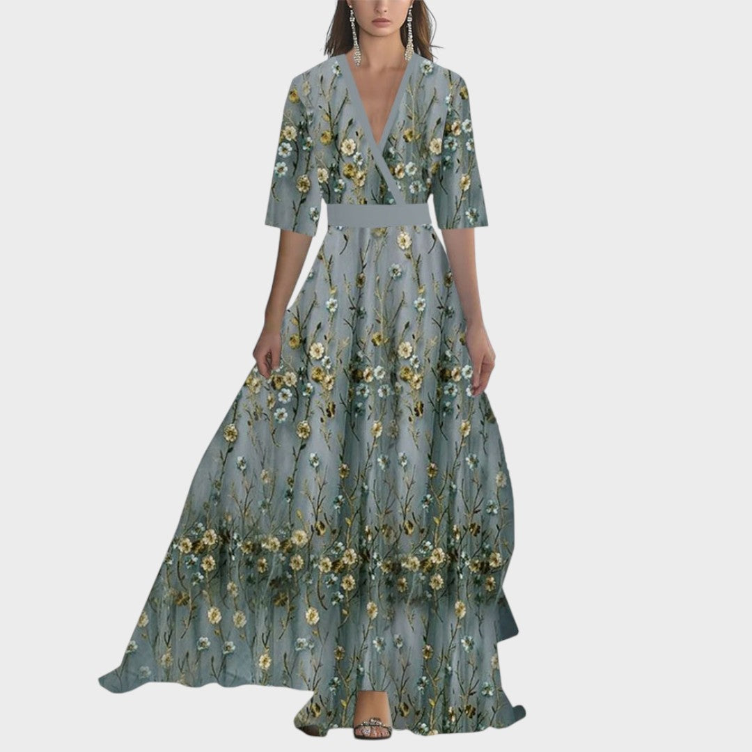 Helena™ | Maxivestido con deslumbrante estampado floral