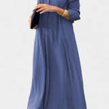 Vestido Verónica de Manga Larga con Escote en V
