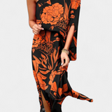 Vestido Carlena de Un Hombro con Estampado Romántico