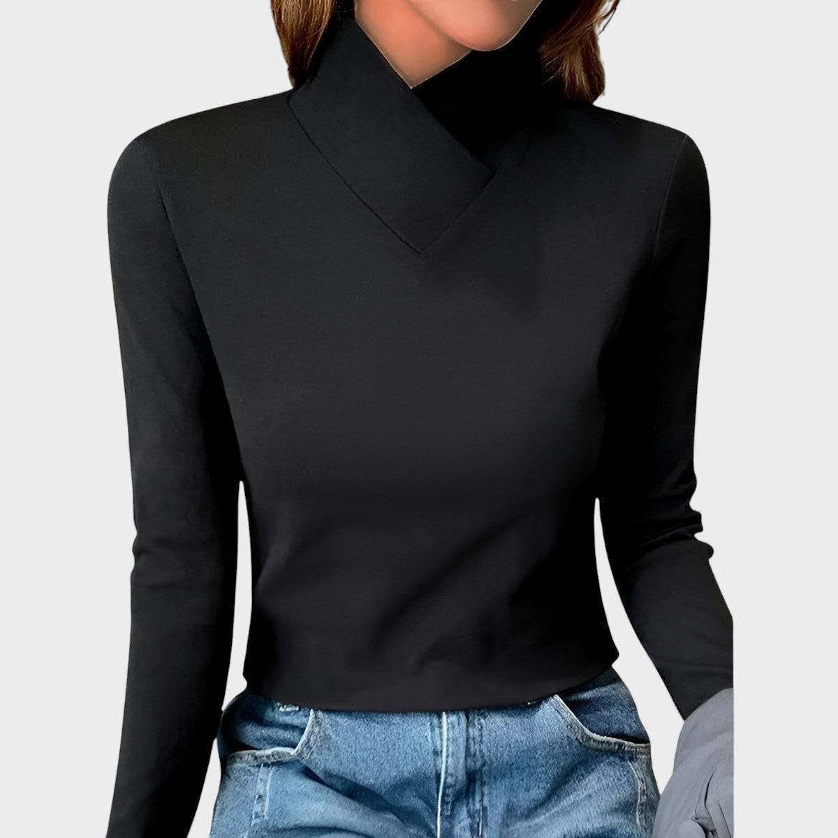 Silvia™ | Jersey elegante de cuello alto