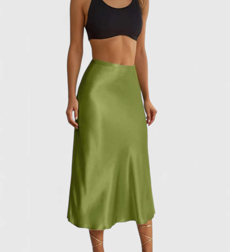 Maxima Falda Midi con Cintura Alta