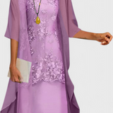 Conjunto de Vestido de Chiffon Elegante Apolline con Diseño Atemporal