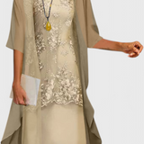 Conjunto de Vestido de Chiffon Elegante Apolline con Diseño Atemporal