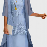 Conjunto de Vestido de Chiffon Elegante Apolline con Diseño Atemporal