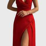 Vestido V-Cuello Flowy Elina