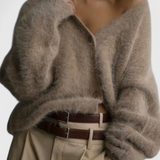Daniela™ | Cardigan de Mezcla de Cachemira Suave