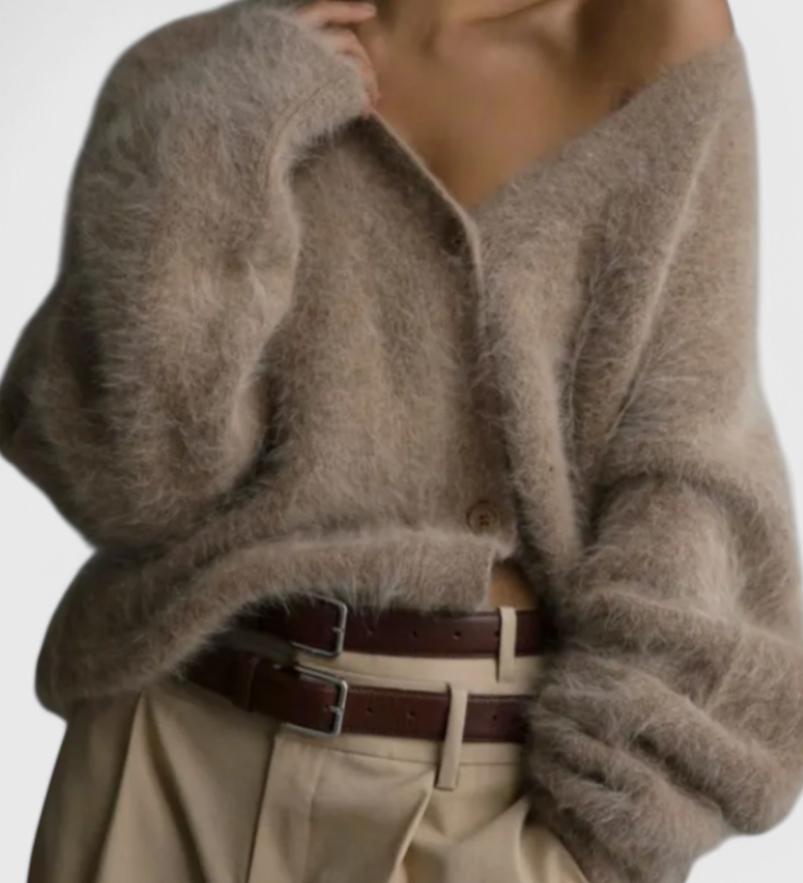 Daniela™ | Cardigan de Mezcla de Cachemira Suave