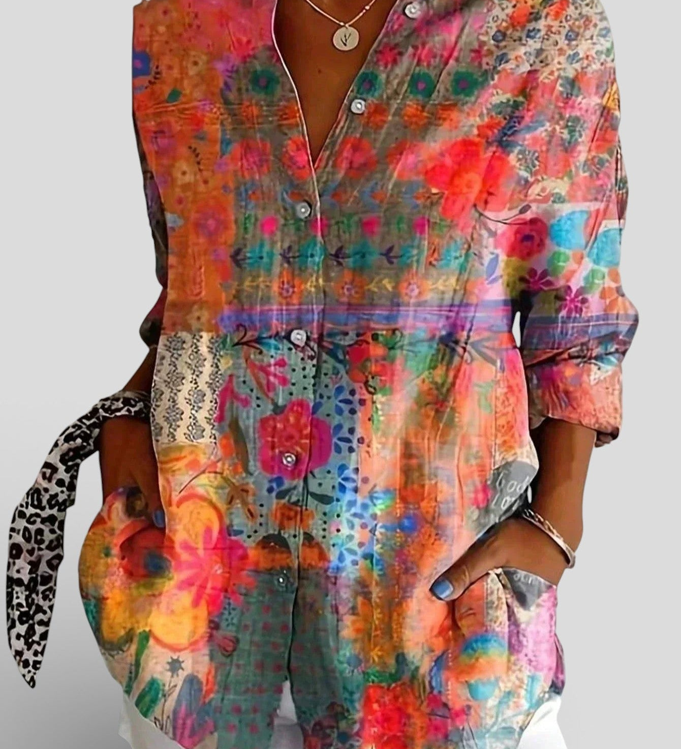 Nina™ | Blusa con estampado colorido