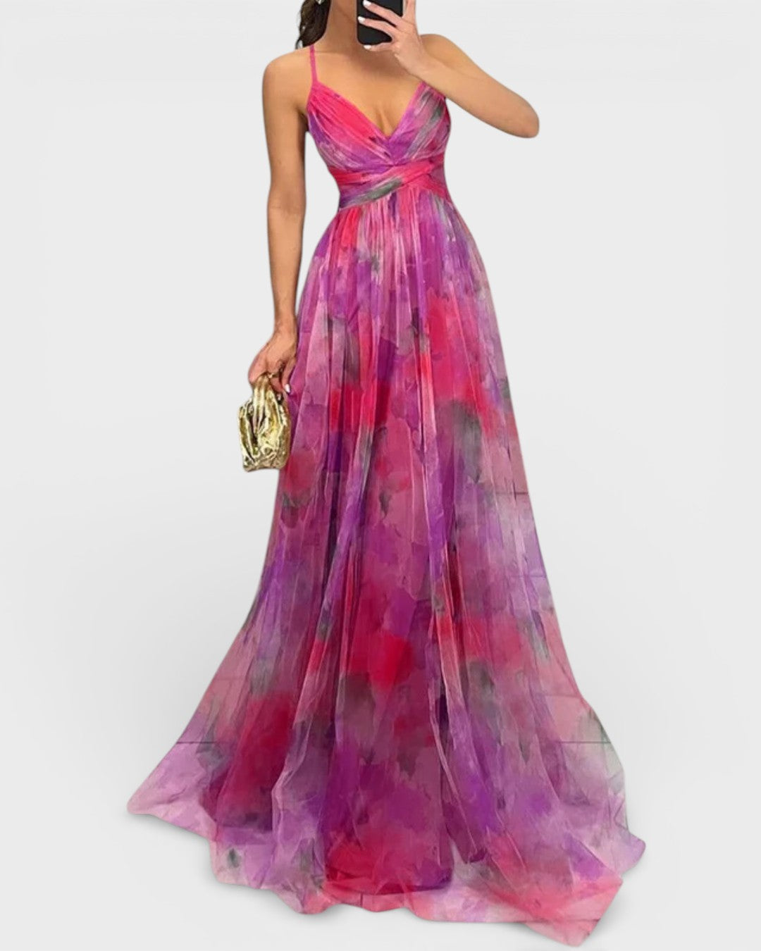 Valeria™ | Vestido maxi floral elegante