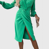Vestido Midi Lillian con Detalle Cortado