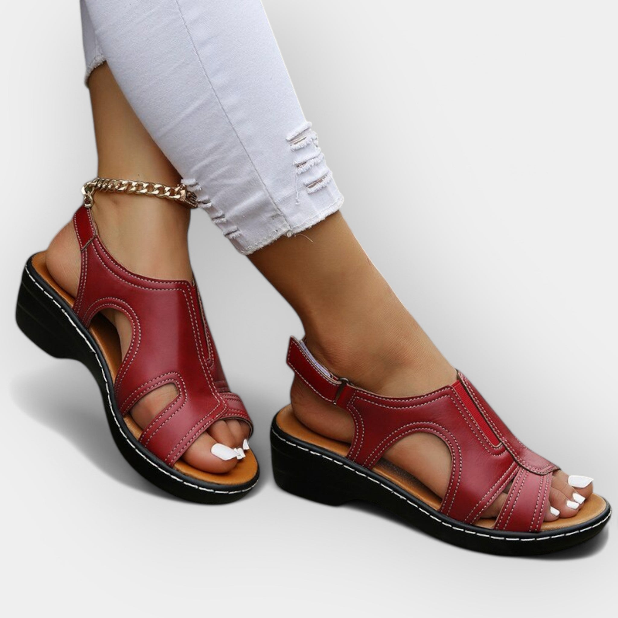 Sandalias de cuero estilizadas