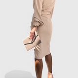 Vestido Midi Lillian con Detalle Cortado