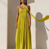 Aurelina™ | Vestido Maxi Plisado Sin Tirantes