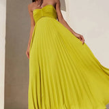 Aurelina™ | Vestido Maxi Plisado Sin Tirantes