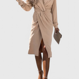 Vestido Midi Lillian con Detalle Cortado