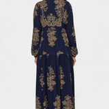 Vestido Maxi Yaiza con Toque Bohemio y Estampado Vintage
