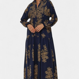 Vestido Maxi Yaiza con Toque Bohemio y Estampado Vintage