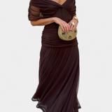 Magda™ | Vestido largo floral con escote en V