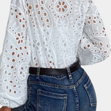 Blusa Alba con Ojal