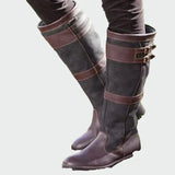 Laura | Botas Altas De Cuero Retro