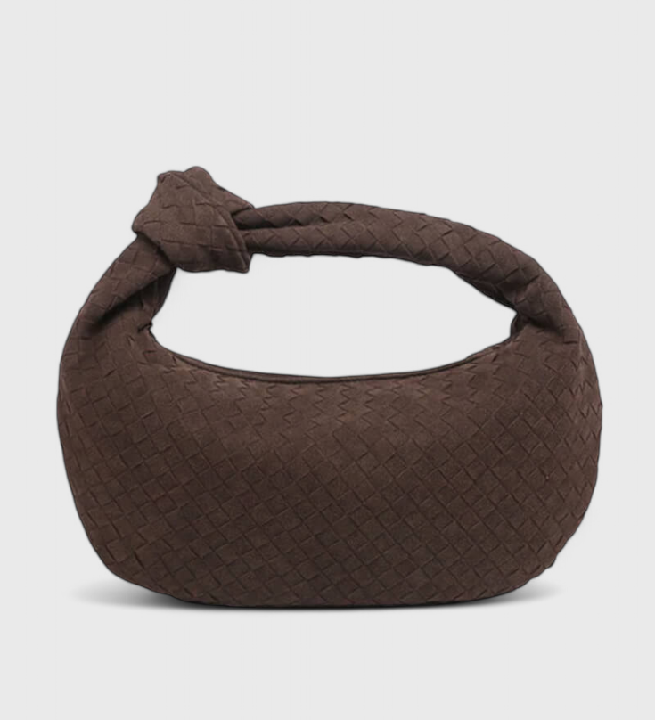 Lila Bolso Mediano Woven con Detalle de Nudo