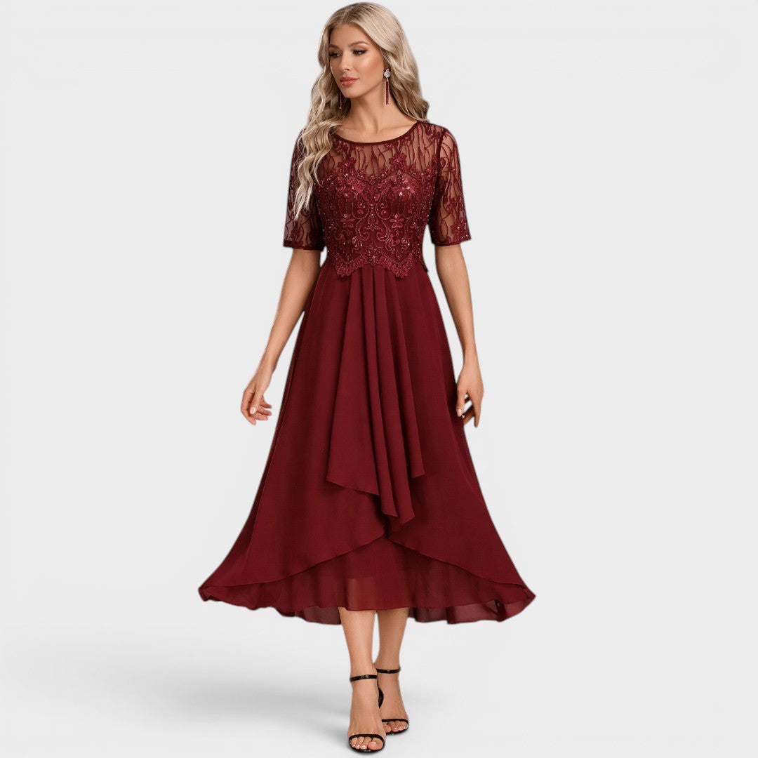 Irene™ | Vestido midi de encaje elegante
