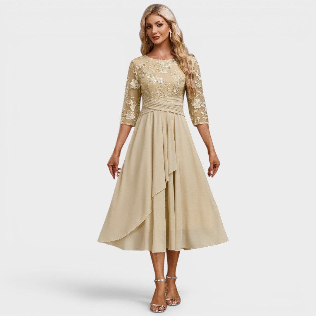 Irene™ | Vestido midi de encaje elegante