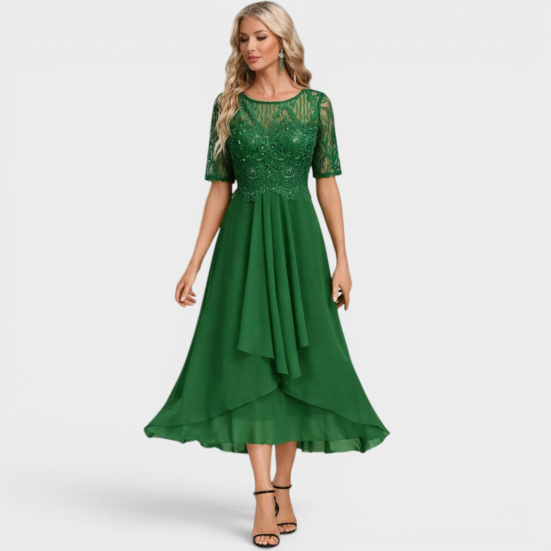 Irene™ | Vestido midi de encaje elegante