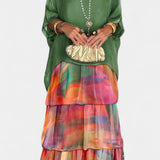 Vestido Maxi Batwing Caroline con Estampado