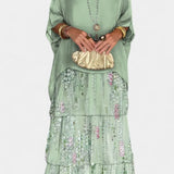 Vestido Maxi Batwing Caroline con Estampado