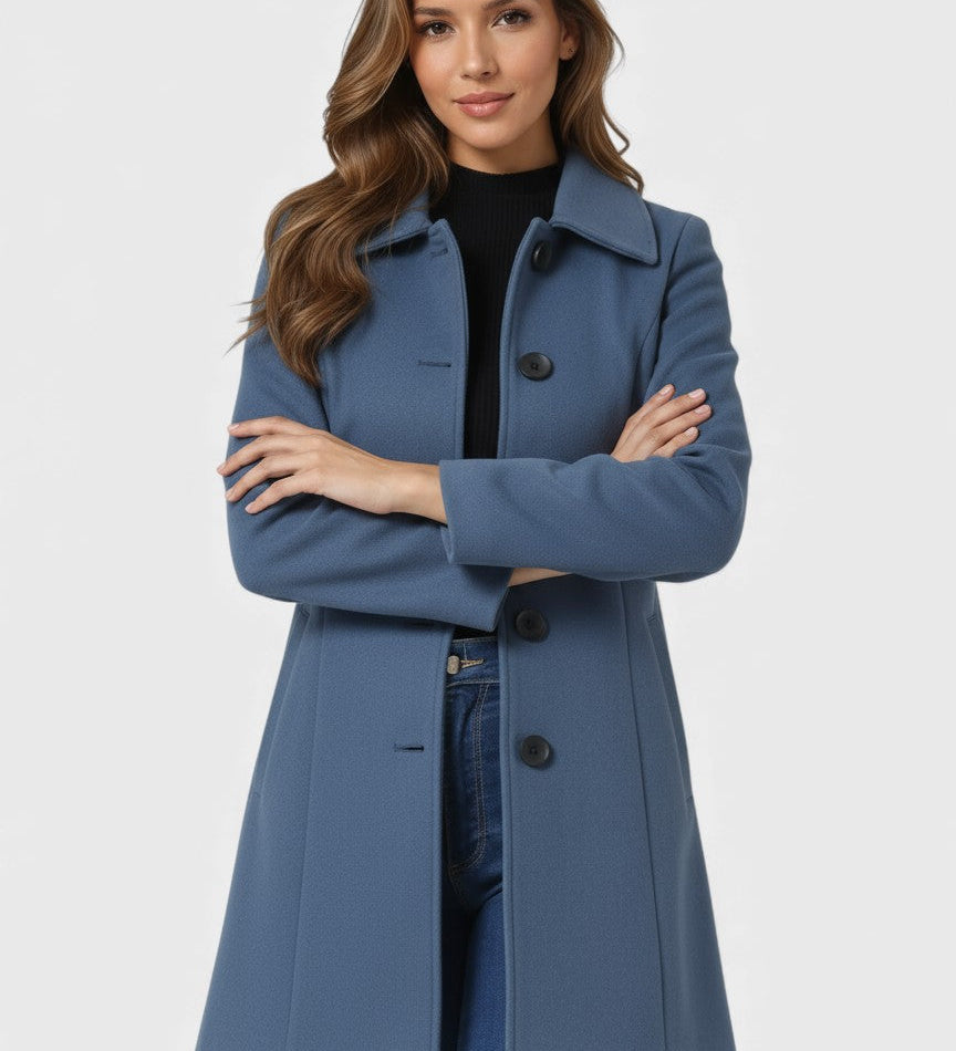 Raquel™ | Trench de invierno de botones simples