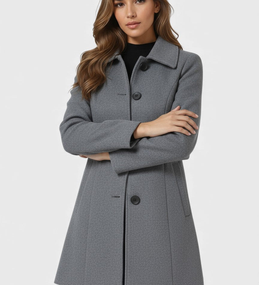 Raquel™ | Trench de invierno de botones simples