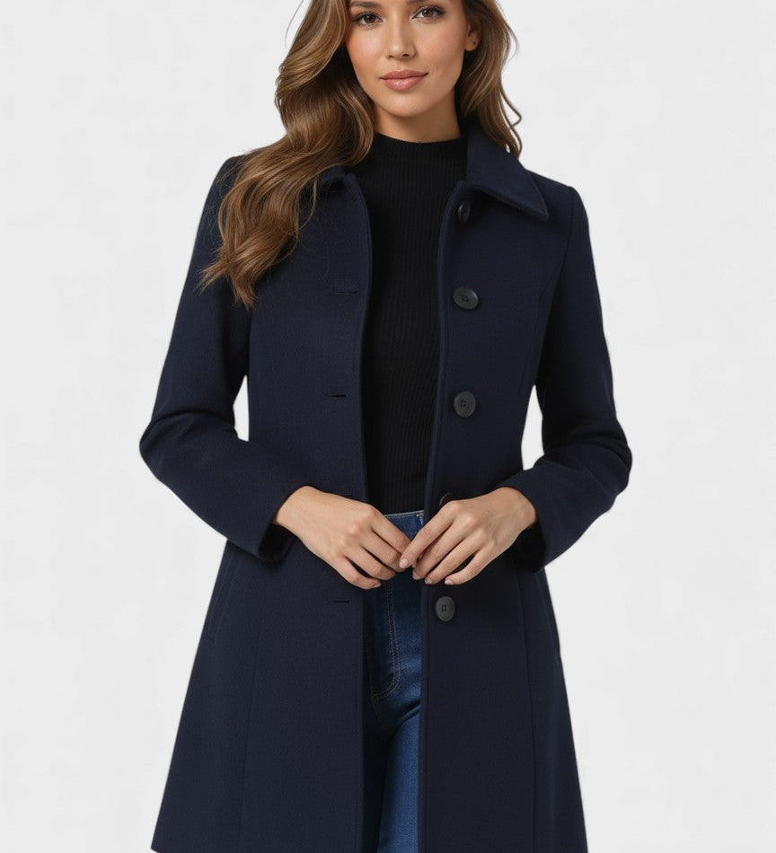 Raquel™ | Trench de invierno de botones simples