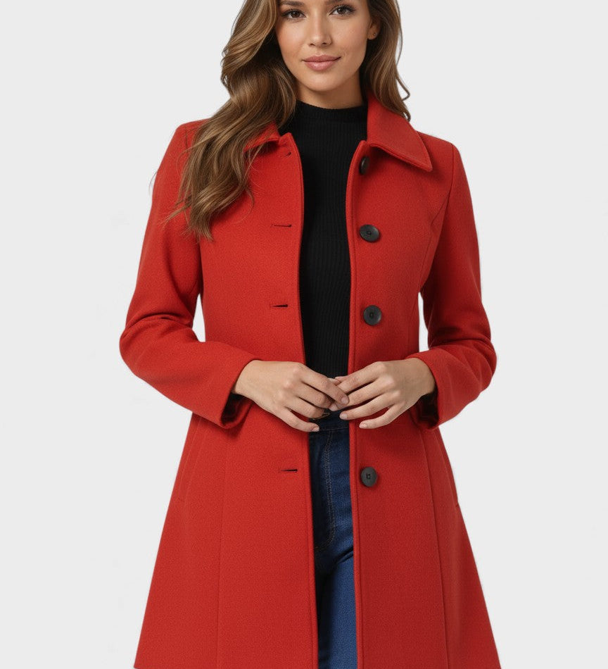 Raquel™ | Trench de invierno de botones simples